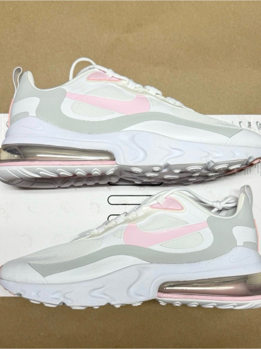Nike Air Max 270 React White Pink Foam Women’s Size 12 Running Shoes New!